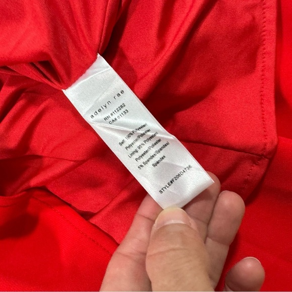 Adelyn Rae Red Mini Dress Ruffe Hem Party - Picture 3 of 7